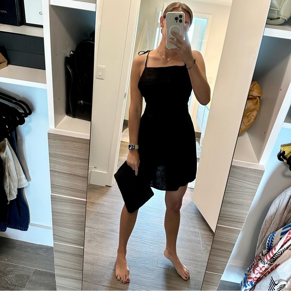 REF Linen Flora Dress, Black - Picture 12 of 12